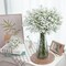 Babys Breath Artificial Flowers, 18 Pcs White Fake Baby Breath Flowers Artificial Bulk Real Touch Faux Gypsophila Bouquets for Wedding Floral Arrangement Party Home Decoration